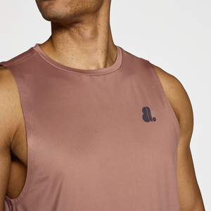 เสื้อกล้ามออกกำลังกายผู้ชายทรงเข้ารูป ผ้าถักผสมสแปนเด็กซ์/คอตตอน แห้งเร็ว ปักลาย - Product Image 6