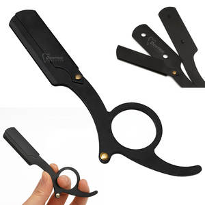 Rasoir de sécurité classique en acier inoxydable de haute qualité avec poignée ergonomique pour homme, lame unique remplaçable pour le rasage du visage, des sourcils et de la barbe - Product Image 4