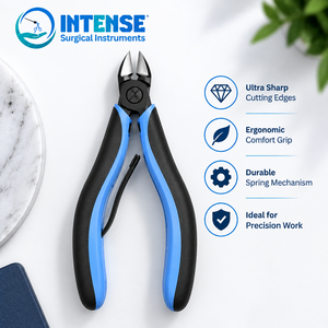 Pince coupante professionnelle de précision pour bijoux, coupe-fil ergonomique avec poignée antidérapante, outil de perlage et de bricolage, usage chirurgical intensif - Product Image 2