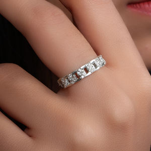 Bague d'orteil ajustable en argent 925, élégante et brillante, faite à la main par un designer, avec accents de diamants, pour femmes et filles - Product Image 1