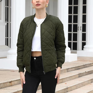 Blouson bomber tendance pour femme, tissu lisse personnalisé, fermeture éclair, vêtement de mode pour impression et marque privée - Product Image 3
