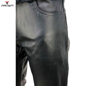 กางเกงหนังทรงบานสำหรับผู้ชายไซส์ใหญ่ สไตล์ลำลองสำหรับฤดูใบไม้ร่วง ระบายอากาศได้ดี กันน้ำ พร้อมโลโก้แบบกำหนดเอง - Product Image 5