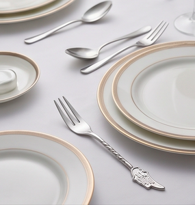 Ensemble de fourchettes à cocktail en acier inoxydable avec motif gaufré élégant, parfait pour les restaurants, les fêtes et les mariages - Product Image 2