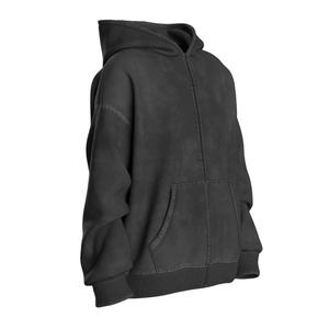 Sweat-shirts à capuche zippés pour hommes et garçons, design unique, délavage acide, légers et respirants, prix raisonnable, vente en gros - Product Image 2