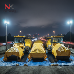 Bâche de protection d'infrastructure de grande taille en PE/PVC haute résistance pour la construction extérieure et les projets industriels - Product Image 5