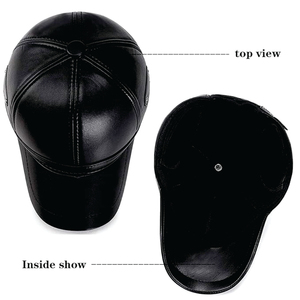 High Quality Winter Vintage Genuine Leather <b>Baseball</b> <b>Cap</b> Men Sporty Dobby Earflap Waterproof Embossed Metal Buckle Closure - Product Image 2