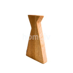 Pot de fleurs en bois de teck, jardinière sculpturale en bois, conteneur pour plantes pour le salon, la terrasse, décoration artisanale, cadeaux décoratifs durables - Product Image 1
