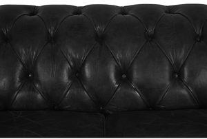 เก้าอี้หนังเชสเตอร์ฟิลด์แบบเดี่ยวระดับไฮเอนด์ พร้อมที่วางแขนแบบโค้งมน และงานปักกระดุมแบบแฮนด์เมด ฐานไม้เนื้อแข็ง สำหรับใช้ในบ้าน - Product Image 3