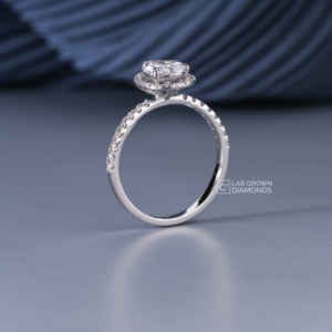 Anillo de Oro Rosa de 14 Quilates con Diamantes Cultivados en Laboratorio de Corte Pera y Redondo, Anillo de Boda de Lujo para Mujer con 37 Piedras de Calidad EF, 1.33 Quilates en Total - Product Image 4