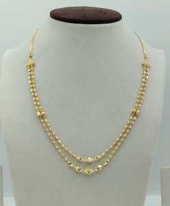 Collar de Cadena de Cuentas Doradas de Dos Capas, Diseño de Joyería Tradicional Impresionante de Varias Filas para Novias y Vestidos de Noche Formales - Product Image 3