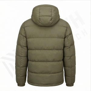 Veste matelassée pour hommes Veste d'hiver en duvet rembourrée brillante pour garçons Manteau à capuche avec logo personnalisé pour l'extérieur Streetwear ultraléger Canard OEM - Product Image 3