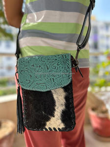 ออกแบบใหม่กระเป๋าถือกระเป๋าถือหนัง Cowhide จริงขอบมือเครื่องมือแกะสลักกระเป๋าขนาดเล็กกระเป๋าสะพายข้อมือกระเป๋าสะพาย - Product Image 2