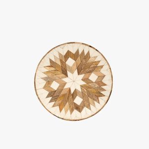 Support à gâteau en bois rond, présentoir à desserts, motif géométrique, pieds en métal, adapté pour les fêtes, les mariages, les pâtisseries, les cafés, les restaurants - Product Image 3