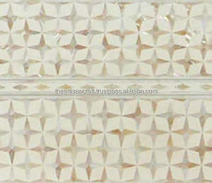 Incrustation d'os floral fait à la main nacre incrustée de 4 tiroirs Table d'appoint carrée artisanat artisanal pour application de chambre à coucher et de salon - Product Image 6