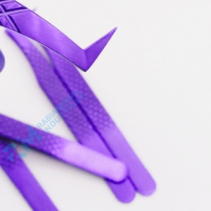 Ensemble de pinces à cils RMI Purple Eyelash Extension avec étui magnétique de couleur violette, étiquette privée, pinces en acier inoxydable de haute qualité - Product Image 5