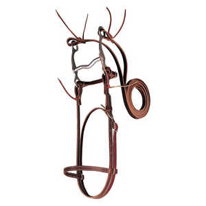 บังเหียนแบบ Snaffle พร้อมอุปกรณ์รองศีรษะแบบ Anatomic และสายรัดจมูกแบบ Jumping Noseband บุด้วยหนังนุ่ม สไตล์อังกฤษ ทำด้วยมือสำหรับม้า สามารถปรับแต่งได้ - Product Image 5