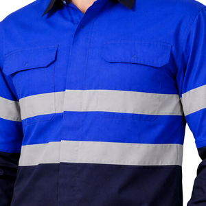 Chemise de travail réfléchissante personnalisée, vêtements de travail industriels haute visibilité, uniforme avec poche fonctionnelle - Product Image 4