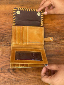 ออกแบบมาใหม่มือเครื่องมือหนังผู้หญิงคลัทช์กระเป๋าที่มีสไตล์ร้อนขายหนัง Cowhide จริงบางผู้ถือบัตรกระเป๋าสตางค์ - Product Image 6