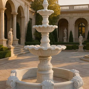 Fuente de Agua de Mármol de Piedra de Lujo para Decoración de Jardín y Patio - Product Image 1