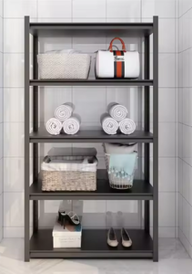 Modern 5 Tier Metal Bookshelf Industrial <b>Storage</b> Rack Living Room Display Shelf Heavy Duty <b>Open</b> Bookcase Organizer <b>Unit</b> - Product Image 2
