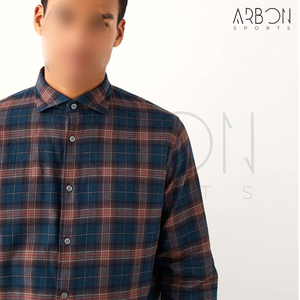 Chemises en flanelle brossée à carreaux marron rouille et bleu marine, de haute qualité, classiques, tendance, nouveau modèle, service OEM ODM, meilleur fournisseur, prix de gros - Product Image 4