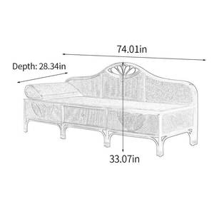 Chaise longue inclinable DreamCraft rembourrée, origine Vietnam - Product Image 6