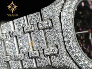 นาฬิกาข้อมือ Pahal Jewels รุ่นลิมิเต็ดอิดิชั่น ดีไซน์สปอร์ตหรูหรา สำหรับทั้งชายและหญิง ขนาด 40 มม. ตัวเรือนสแตนเลสสตีล หน้าปัดประดับเพชร โครงกระดูก ขนาดสาย 16 มม. - Product Image 2