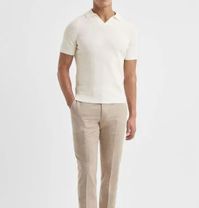 Chemise polo slim fit, manches courtes, respirante, séchage rapide, 100% coton, de haute qualité, en vente - Product Image 5