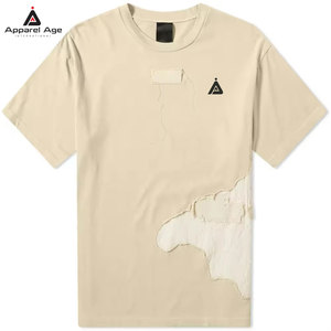 เสื้อยืดผู้ชายสีพื้นทรงหลวมพิมพ์ลายขาดๆ ดีไซน์ล่าสุด ผ้าฝ้าย 100% เสื้อยืดผู้ชายแบบขาดๆ - Product Image 1
