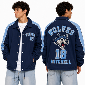 2025 Coaching Line Jacket Satin College Bomber Jacket Windbreaker Breathable Men Windproof <b>Coaches</b> Jackets - Product Image 1
