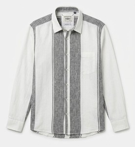 Enovate Men's Logan Double Breasted Striped Casual Shirt Full Sleeve Turn-<b>down</b> Collar Breathable Woven Linen/Cotton ODM Summer - Product Image 1