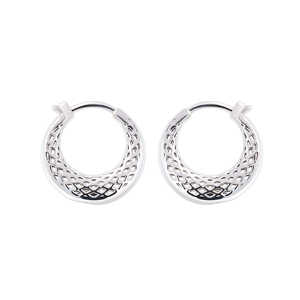 Elegant 925 Silver Bohemian Hoop <b>Earrings</b> For Women Stylish Jewelry For Anniversary Wedding Party And Everyday Fashion - Product Image 1