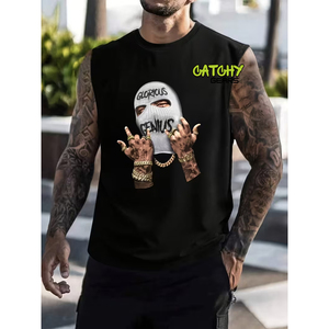 Débardeur sans manches pour homme, vêtements de sport, de fitness et de plage, séchage rapide, respirant, chemise de sport décontractée d'été, offre spéciale - Product Image 5