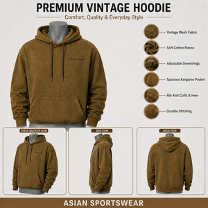 High Street <b>Aesthetic</b> Solid Acid Wash Hoodies 100% Cotton Winter Men's Eco-Friendly Breathable Hooded Apparel Modern Trendy - Product Image 6