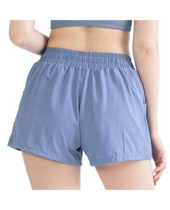 Women's Summer Athletic Gym Shorts Sexy Style <b>Lace</b> Breathable <b>Elastic</b> Soft Fabric Custom Logo Solid Color Fitness Biking Pocket - Product Image 6