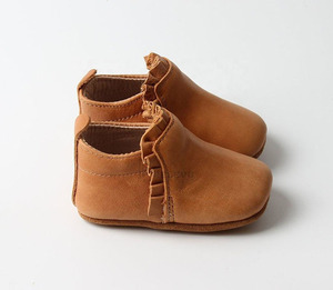 RELEVO INDUSTRIES Zapatos de Cuero Personalizados para Bebés Unisex, Suela Blanda, Antideslizantes, Flexibles, Cómodos y Ligeros para Interiores - Product Image 4