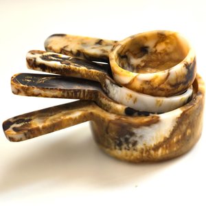 High Quality Handmade Marbled Resin Measuring Cups Set Stylish Baking Scoops <b>Coffee</b> Flour Sugar Kitchen Tools - Product Image 2
