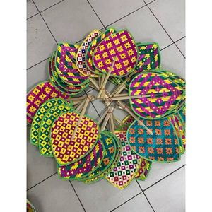 Elegante Abanico de Mano Hecho a Mano de Ratán Premium, Abanico Tradicional de Bambú para Refrescarse en Verano, Bodas, Fiestas en la Playa y Decoración del Hogar - Product Image 1