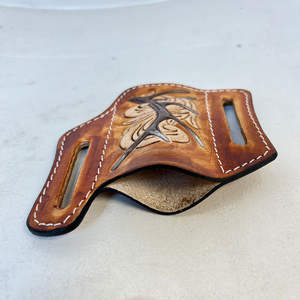 2025 New Arrival Wholesale RTS Hand <b>Tooled</b> Leather Knife Sheath for <b>Belts</b> Premium Quality Luxury Genuine Leather Knife Covers - Product Image 6
