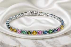 Natural Multi Color <b>Red</b> Ruby Luxury Tennis <b>Bracelet</b> 925 Sterling Silver for Women Handmade Party Anniversary Gift Jewelry - Product Image 4