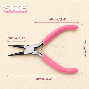 Alicates de Punta Redonda de 5 Pulgadas para Joyería, Herramientas para Doblar Alambre, Alicates para Hacer Lazos en el Alambre, Alicates de Punta Fina Pequeños - Product Image 6