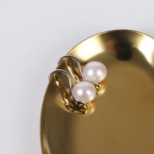 Zhuji Simple Fashionable S925 Silver Freshwater <b>Pearl</b> <b>Earrings</b> 9-10mm Freshwater <b>Pearl</b> - Product Image 1