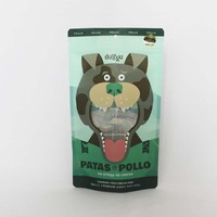 Pochette refermable personnalisée avec logo imprimé, fenêtre transparente, sac de qualité alimentaire pour nourriture pour chiens, chats et animaux de compagnie