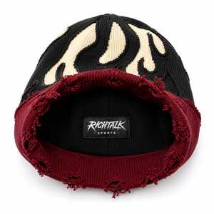 Bonnet tendance en tricot à motif géométrique, pour l'hiver, le cyclisme en plein air, respirant, imperméable, unisexe, adulte, 100% coton, taille standard - Product Image 4