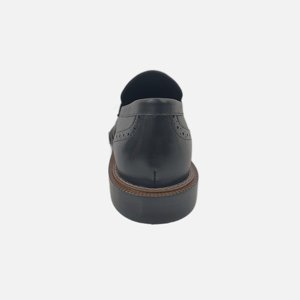Zapatos formales sin cordones para hombre, parte superior de cuero vacuno CP Crust, charol de vacuno y nobuk de vacuno, suela exterior de goma hecha a mano, puntera cerrada, antideslizantes, para oficina. - Product Image 2