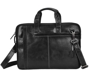 Elegant Business Genuine Leather Large Capacity <b>Laptop</b> Briefcase Custom Logo Crossbody Handbag Durable Anti-Theft Portable High - Product Image 1