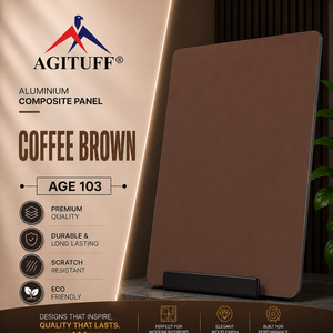 AGITUFF BROWN PVDF Coated Fireproof Anti-static Mould-Proof Light Weight Aluminum Composite <b>Panel</b> (ACP) 3mm/4mm Modern Design - Product Image 2