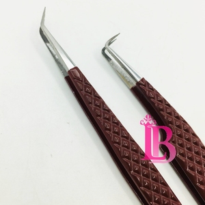 Lumia Beauty LB0214 Professional Stainless Steel Eyelash Extensions Tweezers 90-Degree Tip Durable Design Custom Logo Option - Product Image 6