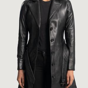 Manteau en cuir véritable sur mesure, nouveau design décontracté, service OEM très demandé, meilleure qualité, séchage rapide, manteau pour femme. - Product Image 6