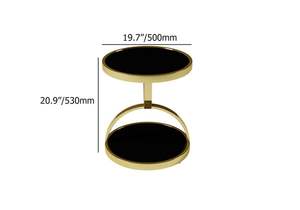 Industrial Luxury Furniture Corner <b>Table</b> Gold Plated Black Glass <b>Side</b> <b>Table</b> for Living Room, <b>Drawing</b> Room, Office India Sale - Product Image 5
